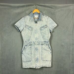 Pistola Denim Mini Dress Womens Size XL Light Wash Zipper